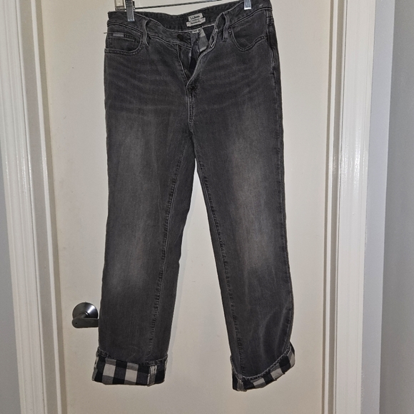 L.L. Bean Denim - L.L. Bean Women's Gray Washed Straight-Leg Jeans